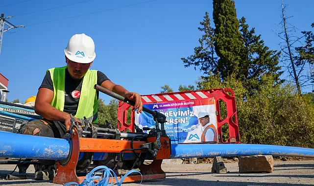 Mersin Aydıncık'ta içme suyu hattı yenileme çalışması