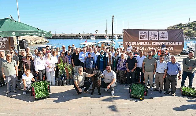 Mersin'de üreticilere makine, fide ve hayvan desteği