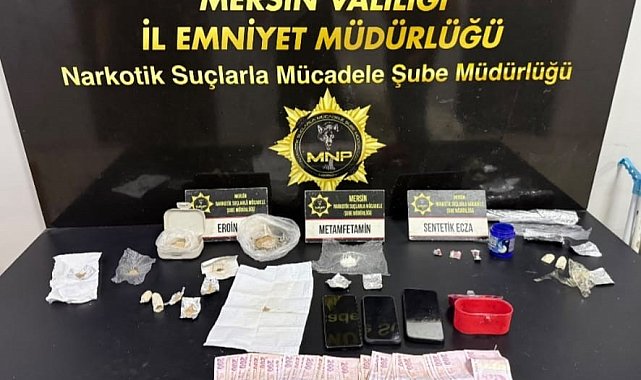 Mersin'de uyuşturucu taciri 5 şüpheli yakalanıp tutuklandı