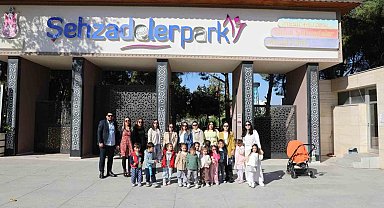 Minik misafirler Şehzadelerpark'ta hem öğrendi hem eğlendi