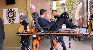 Motosikletini tamir ederken parmağı koptu