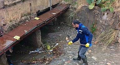 Muğla Büyükşehir ekiplerinden taşkın riski bulunan alanlara müdahale