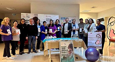 Muğla'da Normal Doğum Haftası kapsamında farkındalık standı kuruldu