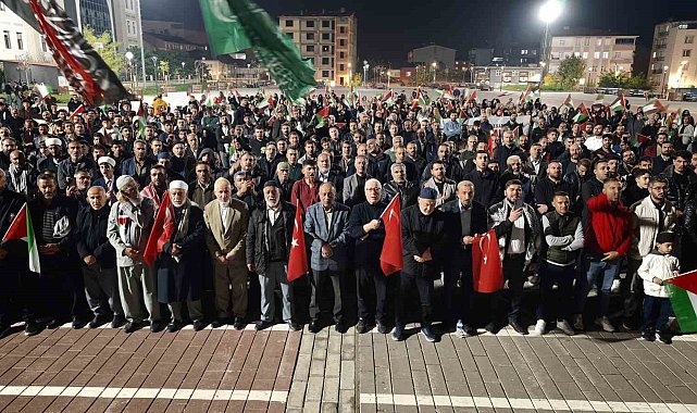 Muş'ta Gazze'ye destek gösterisi düzenlendi