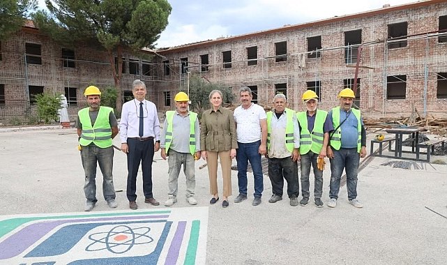 Nazilli'de iki okulda deprem güçlendirmesi sürüyor