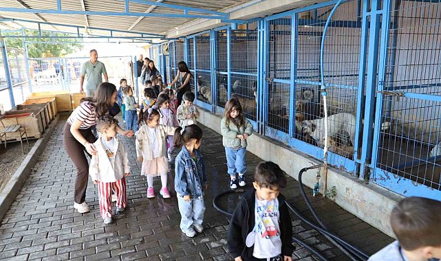 Nazilli'de minik öğrenciler can dostlarla bir araya geldi