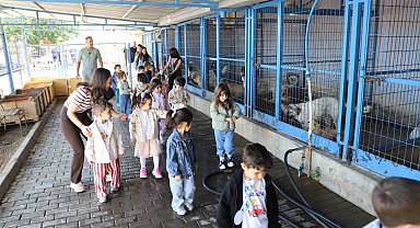 Nazilli'de minik öğrenciler can dostlarla bir araya geldi