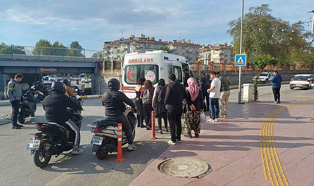 Ön fren kaza getirdi, bisikletiyle takla attı