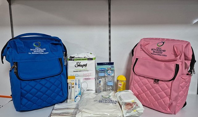 Ordu'da ihtiyaç sahibi ailelere yeni doğan seti desteği