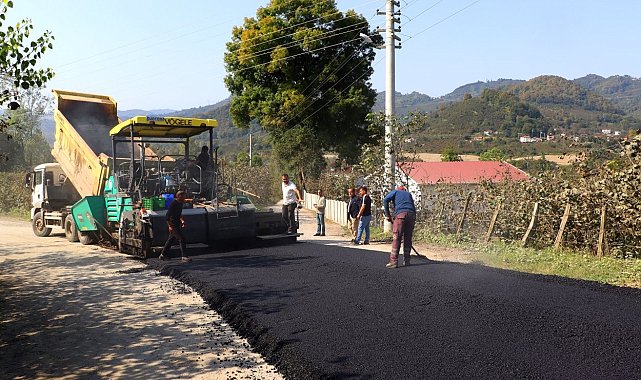 Ordu'da sıcak asfalt çalışmaları