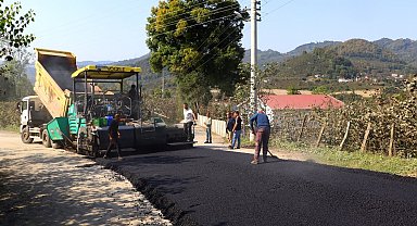 Ordu'da sıcak asfalt çalışmaları