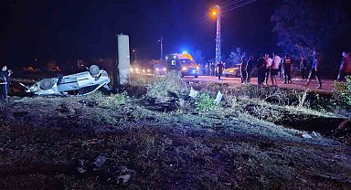 Osmaniye'de otomobil şarampole uçup takla attı: 3 yaralı