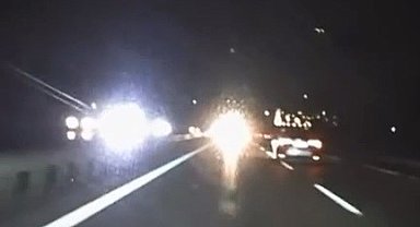 Otobanda tersten gelen otomobil kazaya davetiye çıkardı