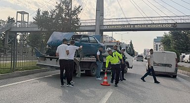 Otomobil refüje çıktı