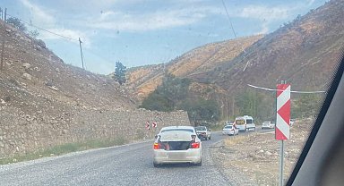 Otomobilin bagajında tehlikeli yolculuk