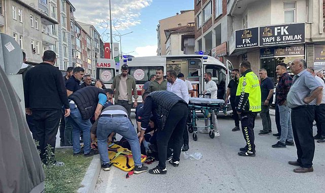 Otomobilin çarptığı kadın ağır yaralandı