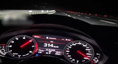 Otoyolda 314 kilometre hızla gidip o anları TikTok'ta paylaşan sürücüye para cezası