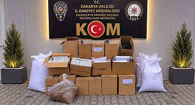 Sakarya'da binlerce makaron ele geçirildi: 2 gözaltı