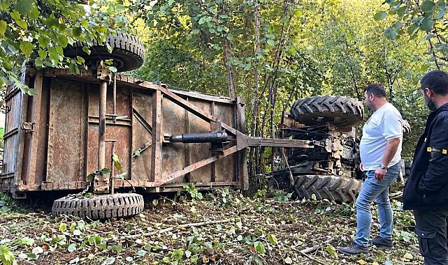 Sakarya'da traktör devrildi: 1 ölü, 2 yaralı