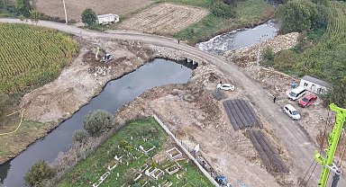Sakarya'da Beşdeğirmen Köprüsü'ne sağlam temeller