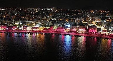 Samsun Atakum sahili pembeye büründü