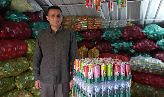 Samsun'da 100 bin içecek ambalajı biriktirdi, Türkiye birincisi oldu