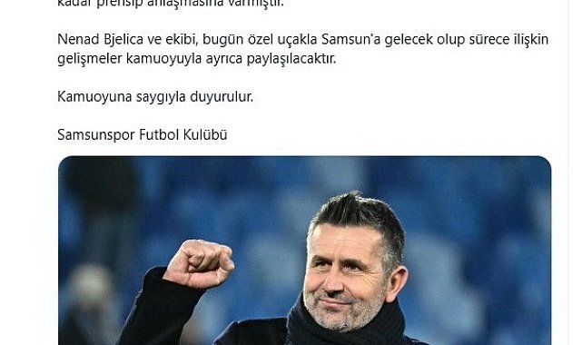 Samsunspor, Nenad Bjelica ile prensip anlaşmasına vardı