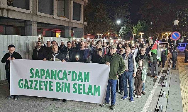 Sapanca'da Gazze'ye destek yürüyüşü