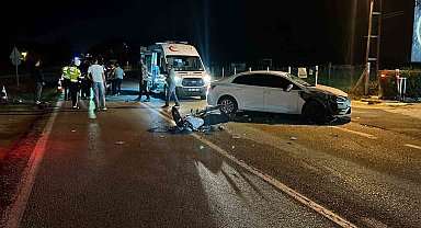 Saray'da motosiklet ile otomobil çarpıştı: 1 yaralı