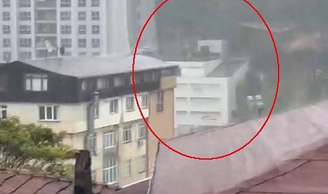 Sarıyer'de sel böyle geldi