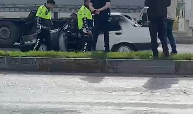 Seyir halindeki otomobilde yangın