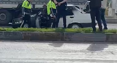 Seyir halindeki otomobilde yangın