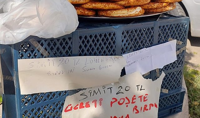 Simit tezgahına not bırakıp KPSS'ye girdi
