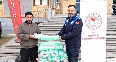 Sinop'ta geleneksel balıkçılara malzeme desteği
