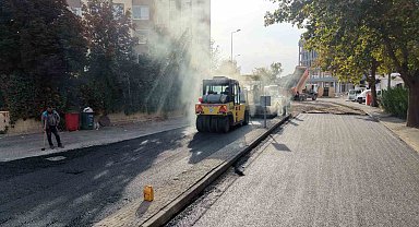 Talas Bahçelievler'de 750 ton sıcak asfalt