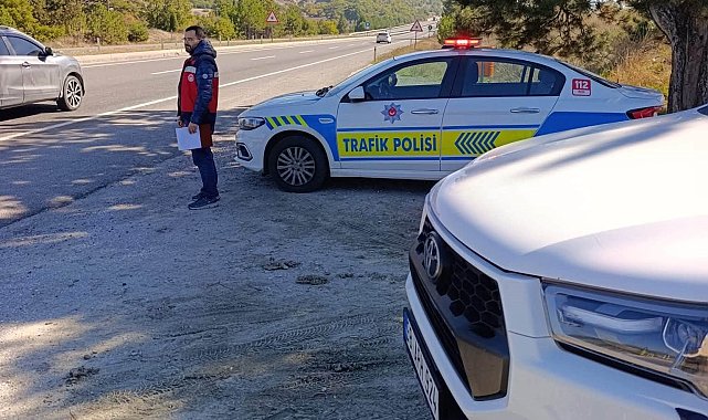 Tavşanlı'da hayvan nakillerine yönelik yol denetimi