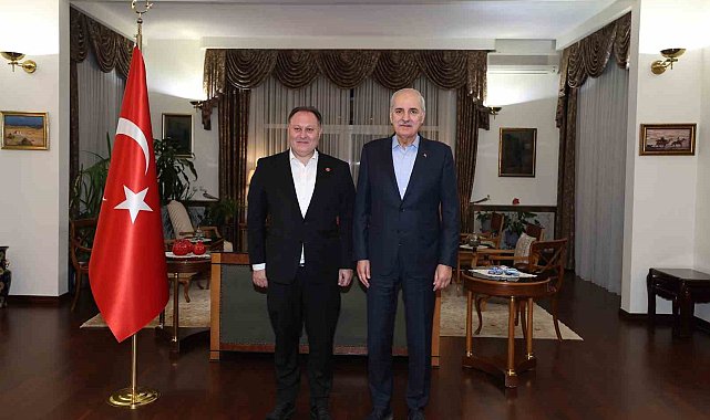 TBMM Başkanı Kurtulmuş, KKTC Cumhuriyet Meclisi Başkanı Öztürkler ile bir araya geldi