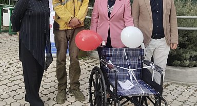Tehdit soruşturması tekerlekli sandalye bağışıyla sonuçlandı