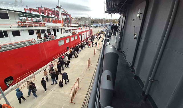 Tekirdağ'da TCG Işın gemisine ziyaretçi akını
