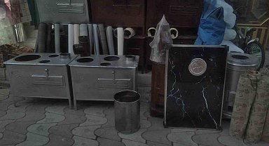 Tercan'da kış hazırlıkları başladı, sobalar satışa çıkarıldı