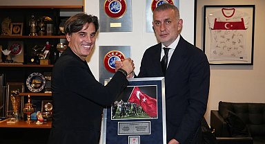 TFF Başkanı Hacıosmanoğlu, Montella ile vedalaştı