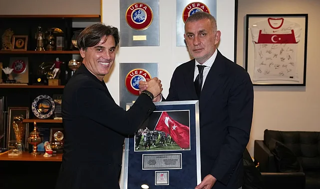 TFF Başkanı Hacıosmanoğlu, Montella ile vedalaştı