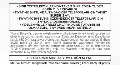 Ticaret Bakanlığı'ndan cep telefonu taksitlerine yeni düzenleme