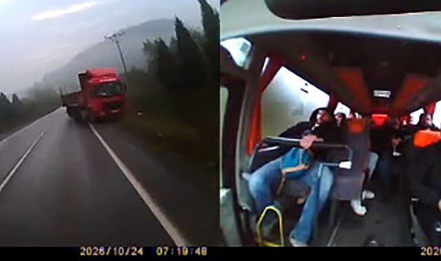 Tırın hatalı sollaması faciaya davetiye çıkardı: 24 kişi ölümden döndü