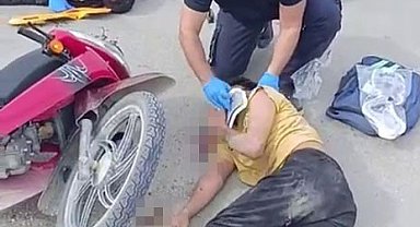 Tırla çarpışan motosikletteki 3 genç yaralandı