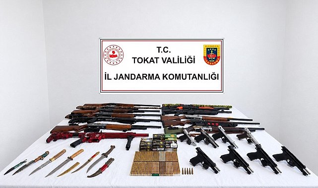 Tokat'ta silah kaçakçılığı operasyonunda 29 kişi gözaltına alındı