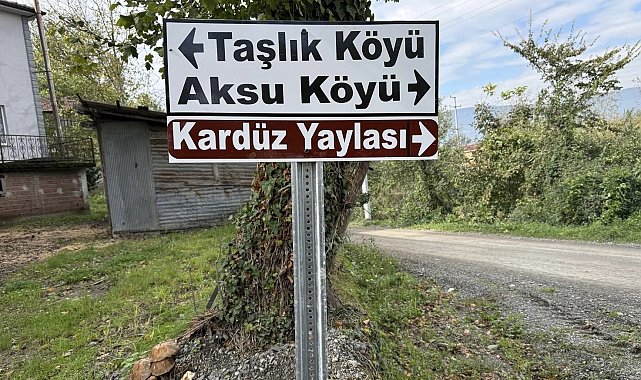 Trafik güvenliği için yeni levhalar yerleştirildi