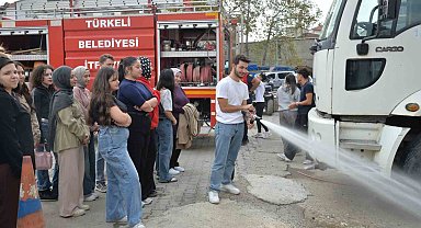 Türkeli'de uygulamalı itfaiye eğitimi