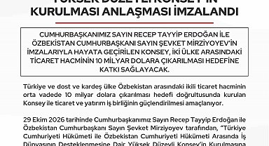 Türkiye-Özbekistan ticaret ve yatırım iş birliğinin güçlendirilmesi için konsey kurulacak