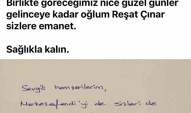 Tutuklanan Başkan Doğan'dan mesaj